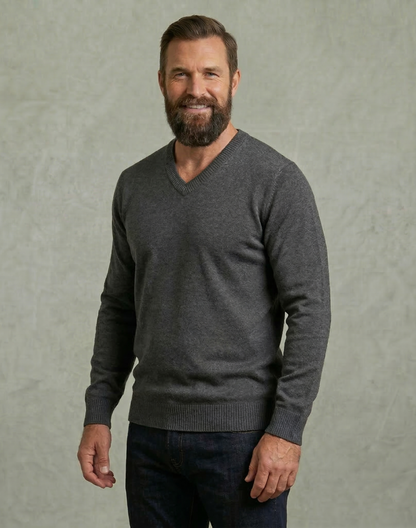 Oscar | Cotton V-Neck Sweater For Men