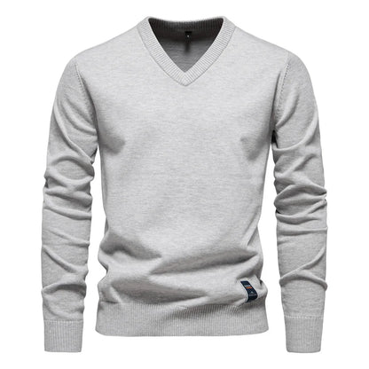 Oscar | Cotton V-Neck Sweater For Men