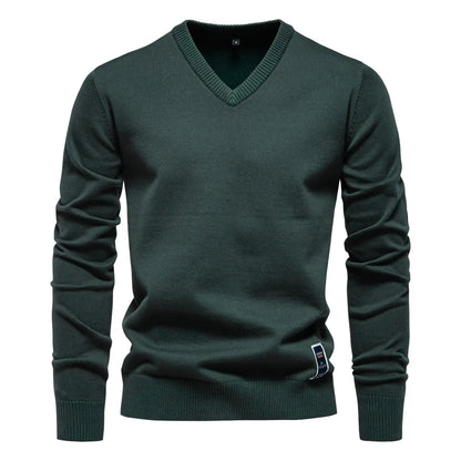 Oscar | Cotton V-Neck Sweater For Men